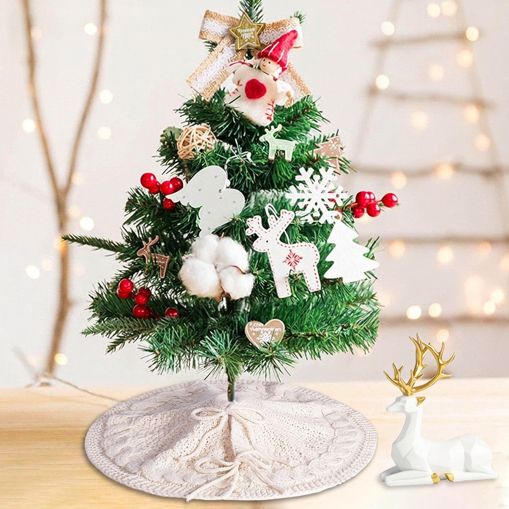 Christmas Knitted Tree Skirt Ornaments Accessories